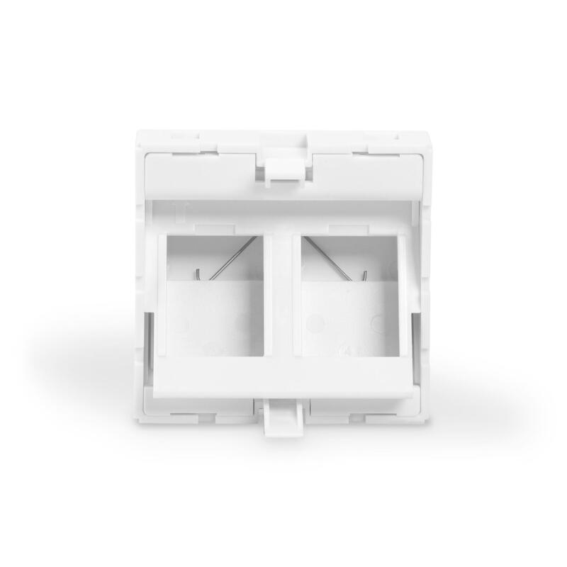 Digitus Placa Frontal, 2 Puertos, 45 X 45 Mm, Acodada, Para Marco Dn-93802-5-Sh
