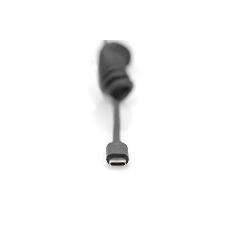 Digitus Spiralkabel Usb-A->Usb-C  1m Usb-A->Usb-C Negro