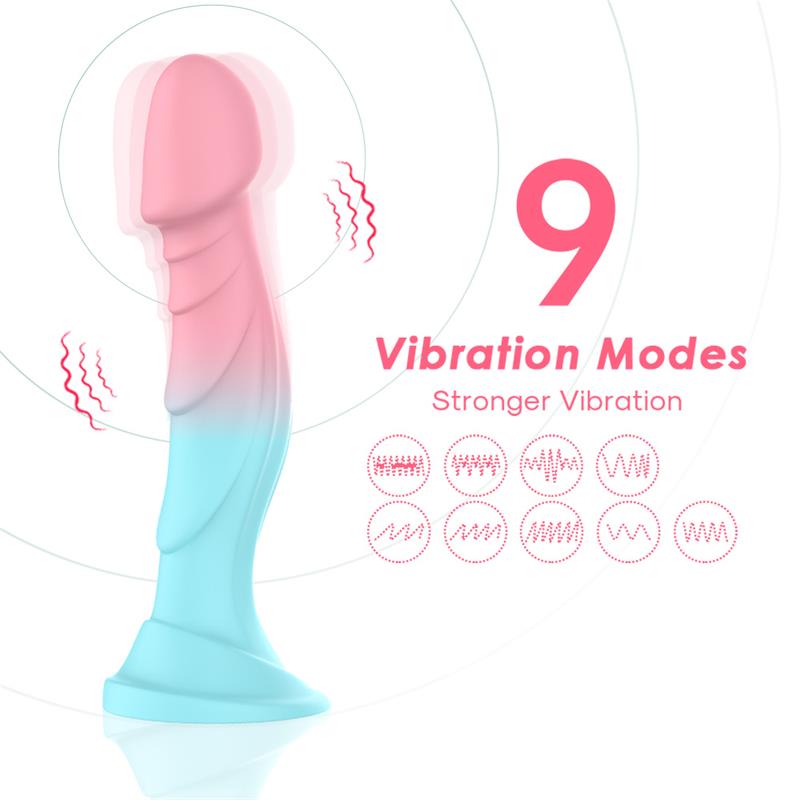 Dildo Bicolor Con Vibración