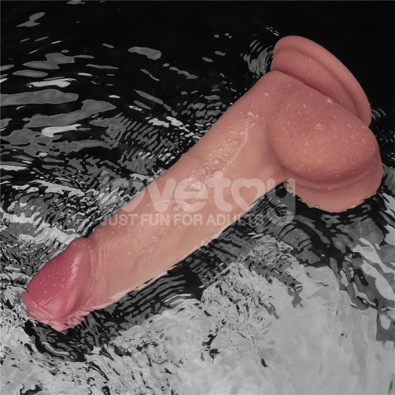 Dildo Con Vibración Piel Deslizante Silicona Dual Layer 8