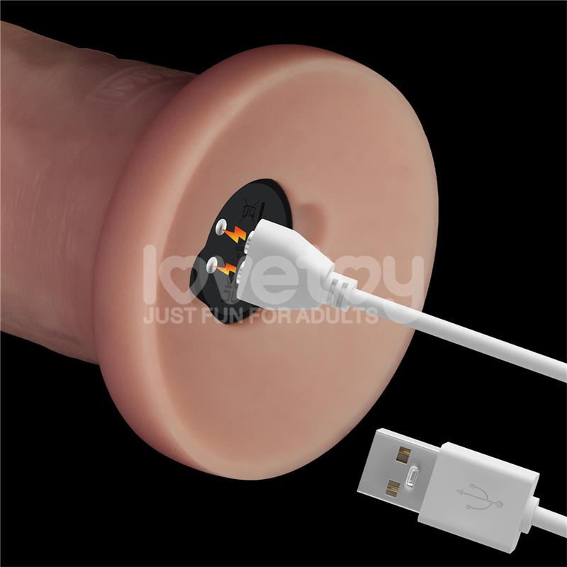Dildo Con Vibración Piel Deslizante Silicona Dual Layer 9