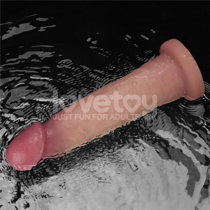 Dildo Con Vibración Piel Deslizante Silicona Dual Layer 9