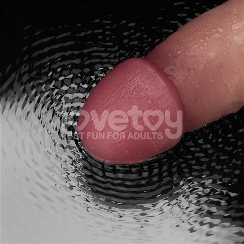 Dildo Con Vibración Piel Deslizante Silicona Dual Layer 9