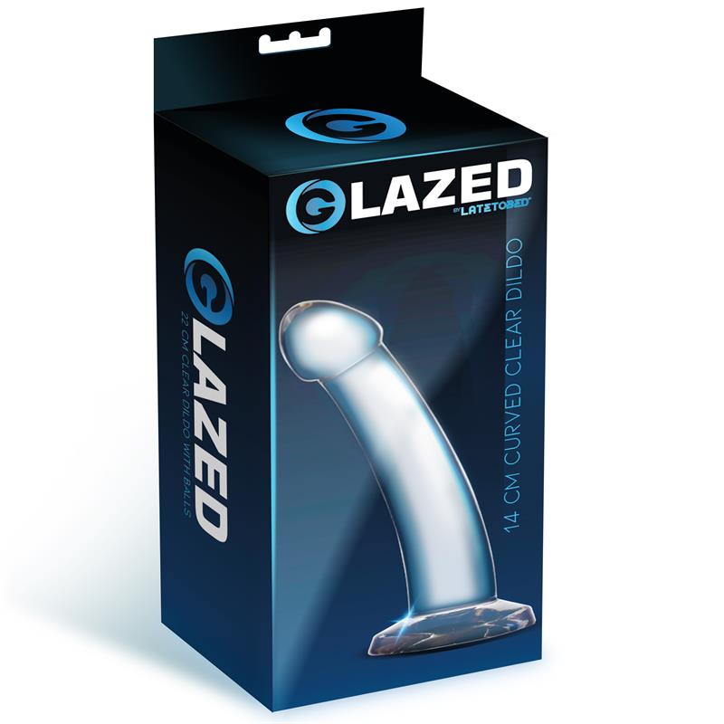 Dildo Curvado Material Cristalino 14 Cm