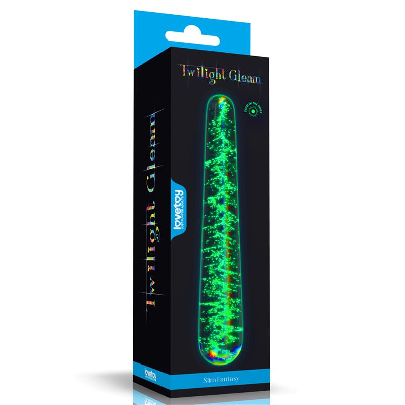 Dildo De Cristal Que Brilla En La Oscuridad Dark Twilight Slim Fantasy