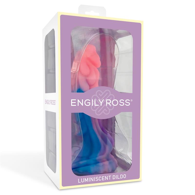 Dildo Dragón Brilla En La Oscuridad Silicona Líquida 18 Cm