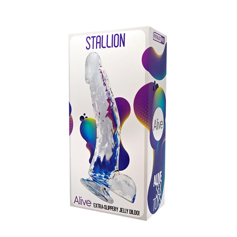 Alive - Stallion Pene Realistico Transparente 22 Cm