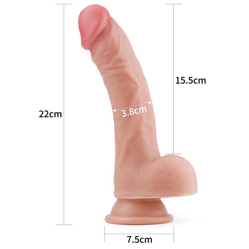 Dildo Nature 8 Silicona Líquida Natural
