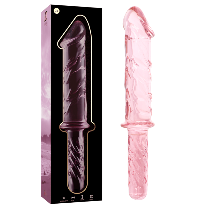 Dildo  Nebula Series By Ibiza  Modelo 24 Cristal Borosilicato 28.5 X 5 Cm Rosa