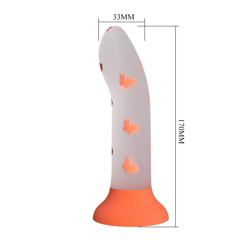 Pretty Love - Magical Nightfall Dildo Sin Vibración Luminoso Naranja