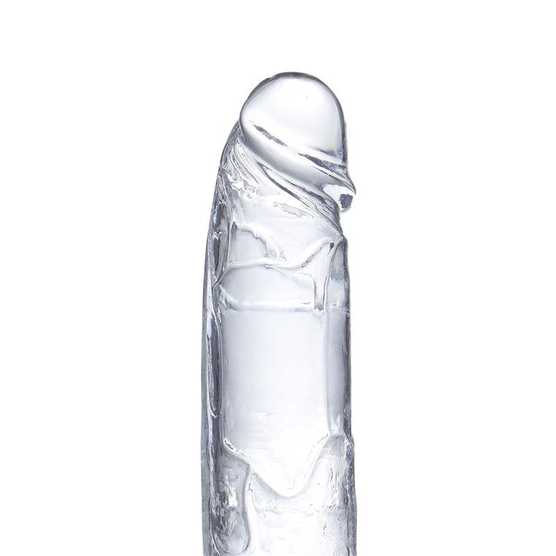Dildo Realista Con Testículos Material Cristalino 22 Cm