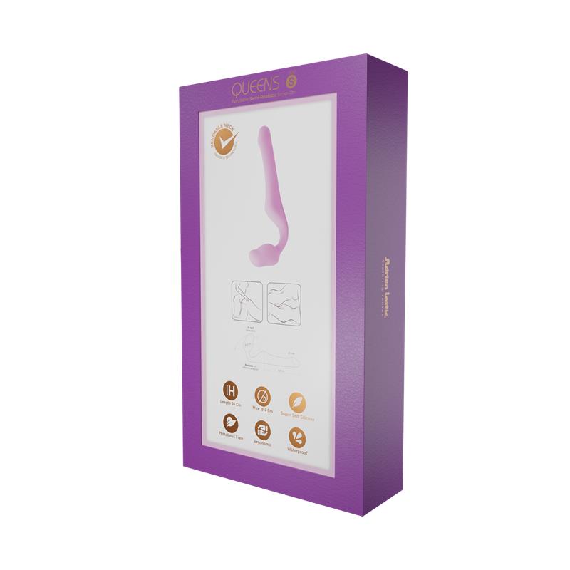 Queens S Dildo Strap-On Sin Tirantes Talla S Silicona Rosa