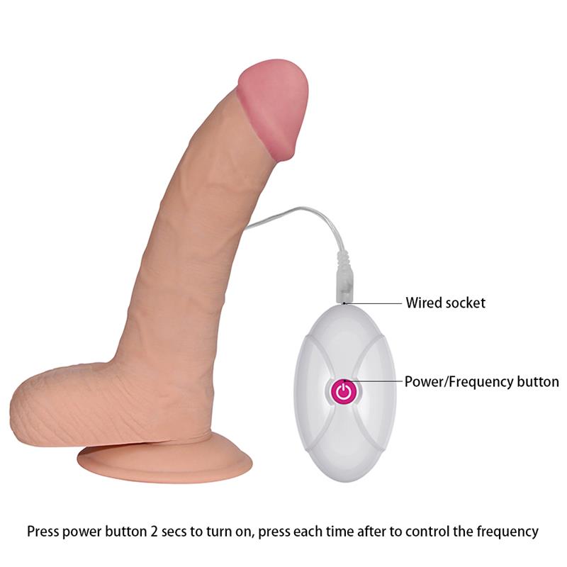 Dildo The Ultra Soft Dude Con Vibración 8.8 Natural