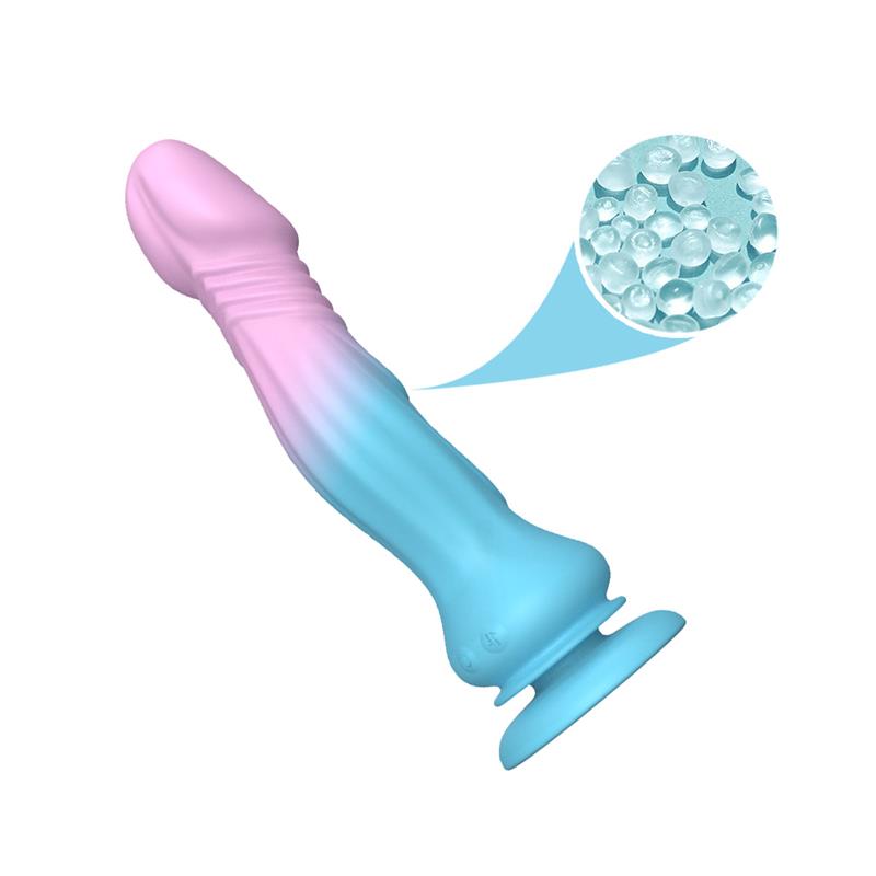 Dildo Vibrador Con Thrusting Y Ventosa 19.2 Cm