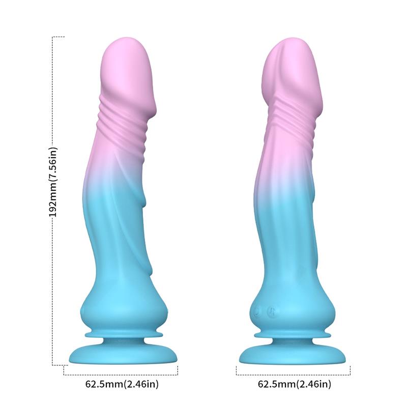 Dildo Vibrador Con Thrusting Y Ventosa 19.2 Cm