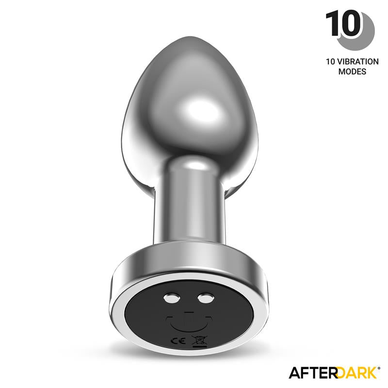 Dimpor Plug Anal Cromado Con Vibración Usb Magnético Talla L