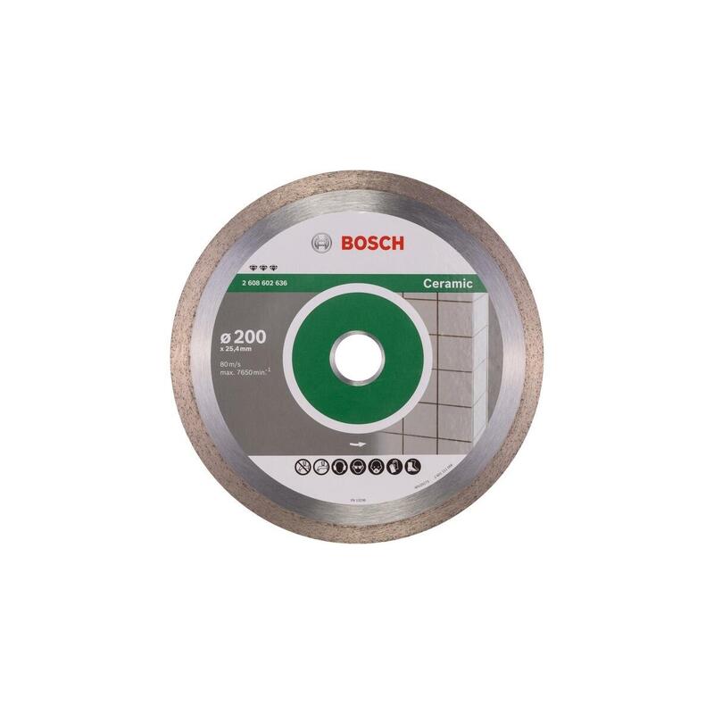 Disco De Corte De Diamante Bosch Professional Best For Ceramic, Ø 200 Mm, Diámetro 25,4 Mm 2608602636