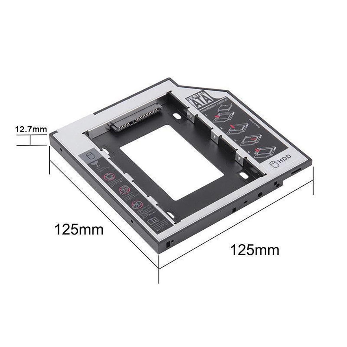 Soporte Carcasa Caddy Cd Dvd Para Disco Duro 2.5 2Nd Sata 12.7Mm Universal