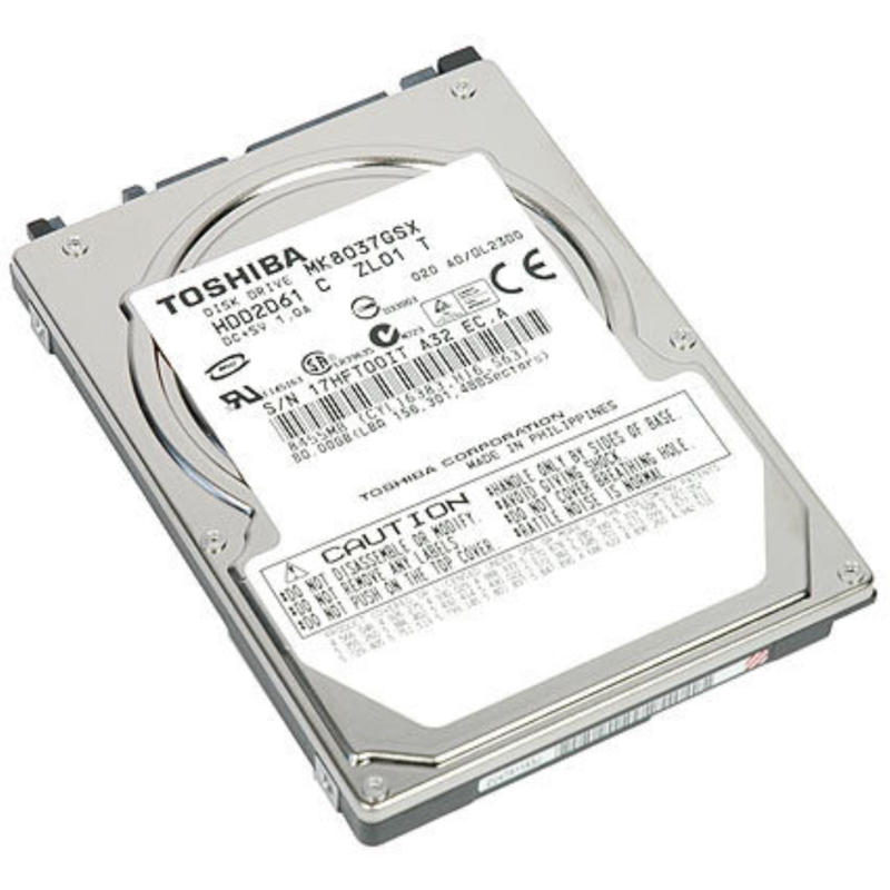 Disco Hd Toshiba 2,5" 80gb Satasata 5400rpm  Mk8037gsx