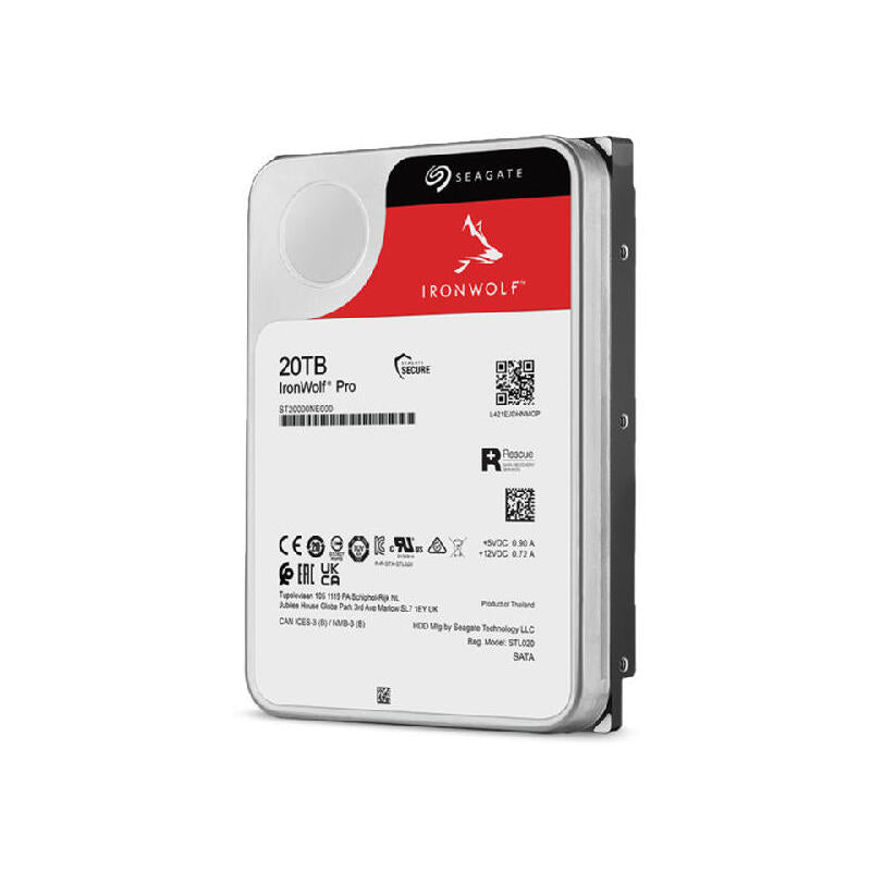Disco Seagate Ironwolf Pro 3,5'' 20tb Sata 6gb/S 7200rpm 256mb Cmr