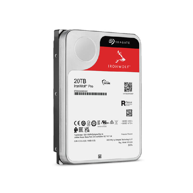Disco Seagate Ironwolf Pro 3,5'' 20tb Sata 6gb/S 7200rpm 256mb Cmr