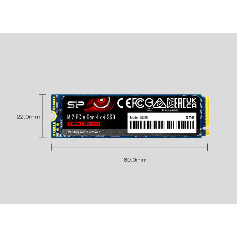 Disco Ssd 1tb Silicon Power Pci-E Ud85 Gen 4x4 Nvme