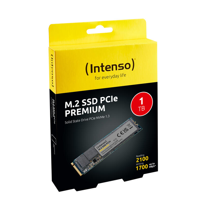 Disco Ssd Intenso Premium M.2 1tb Pcie Gen.3x4 2280 1700mb/S 2100mb/S 3d-Nand Flash Nvme 1.3