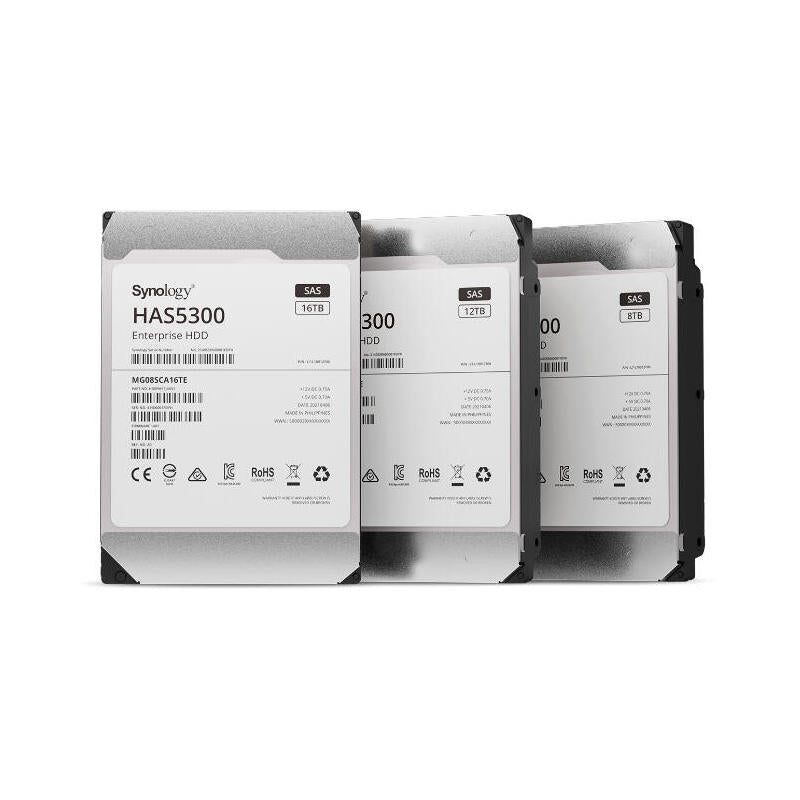Disco Synology Has5300-8t 8tb 3,5 Sas Nas 7.200rpm, Sas 12gb/S, 512e, 230mib/S. Mttf 2,5m H