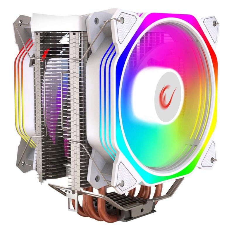 Disipador De Cpu Rampage Octagon C60 Lga 1700/Am5 1800 Rpm 2 Ventiladores 120 Mm Argb Blanco
