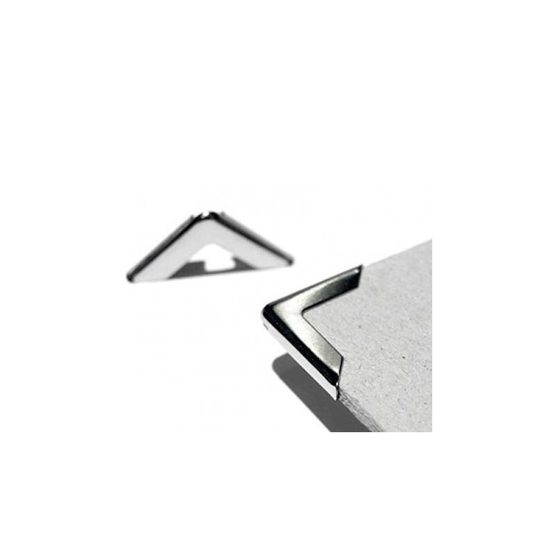 Displast Cantoneras Medianas 16x16x5mm -  Pack 100u - Níquel