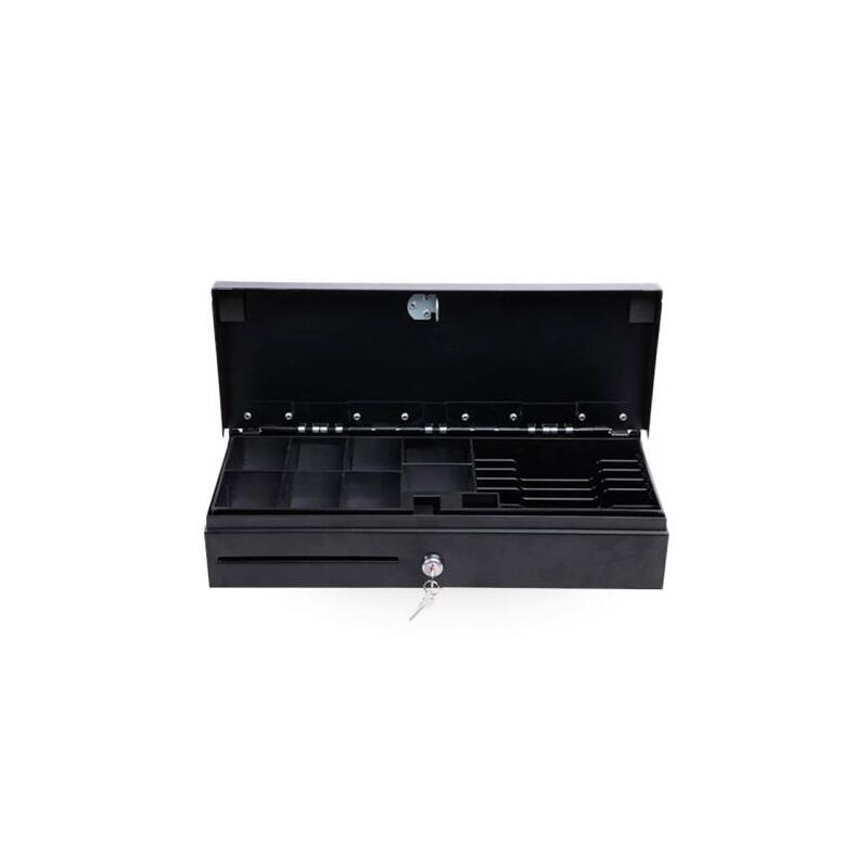 Dispone De Una Ranura Frontal Para Cheques, Talones U Otros Documentos Sin Necesidad De Abrir El Cajón. Compartimentos De Billetes Ajustables. Tapa Cubregaveta Con Llave Y Llave De Seguridad Para Apertura Del Cajón.