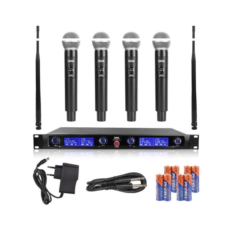 Dna Wm4 Vocal Set Wireless Microphone 4x Broadcast