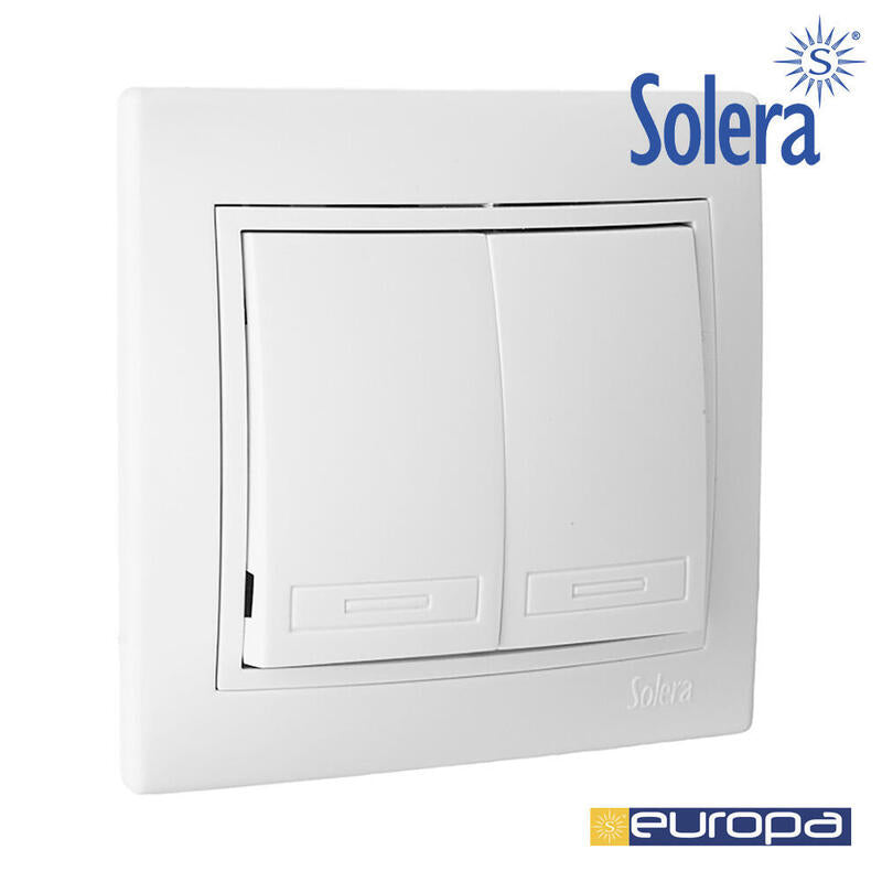 Doble Conmutador/Interruptor 10ax 250v S.Europa Solera Erp12u