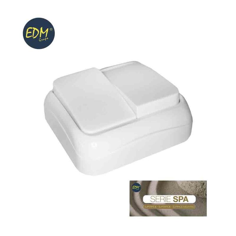 Doble Interruptor Superficie Serie Spa 77 X 77 X 30 Mm