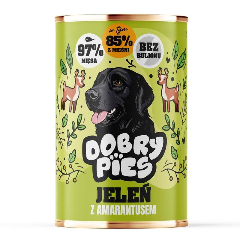 Dobry Pies Jelen Z Amarantusem Mokra Karma Para Perro 400g