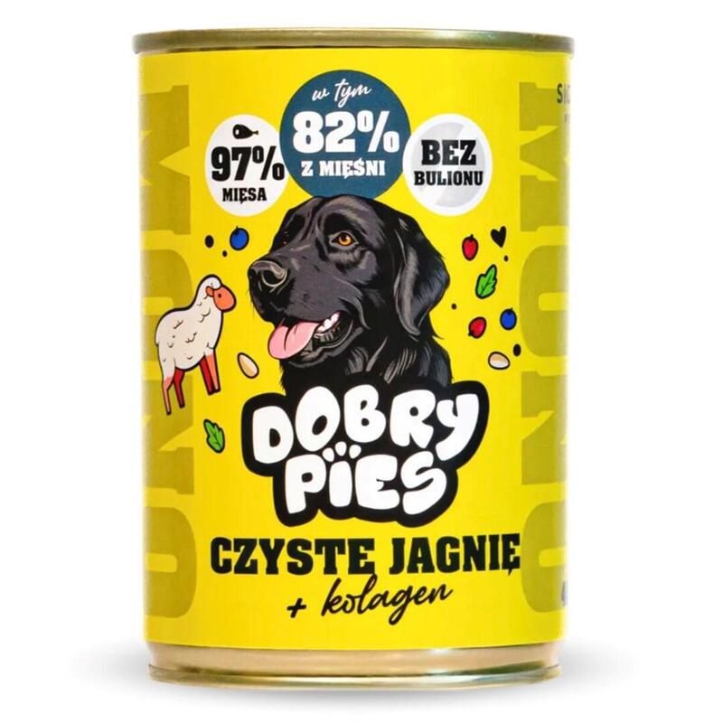 Dobry Pies Monobialkowa Puro Cordero + Colágeno 400g