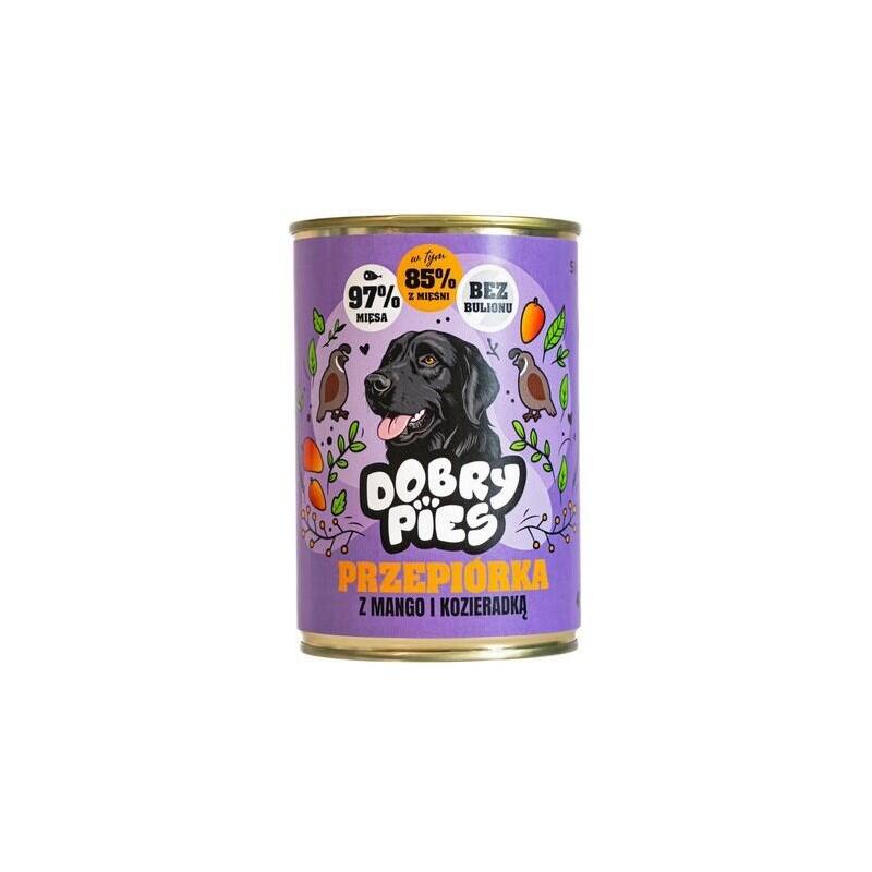 Dobry Pies Przepiórka Z Mango I Kozierdka Mokra Karma Para Perro 400g