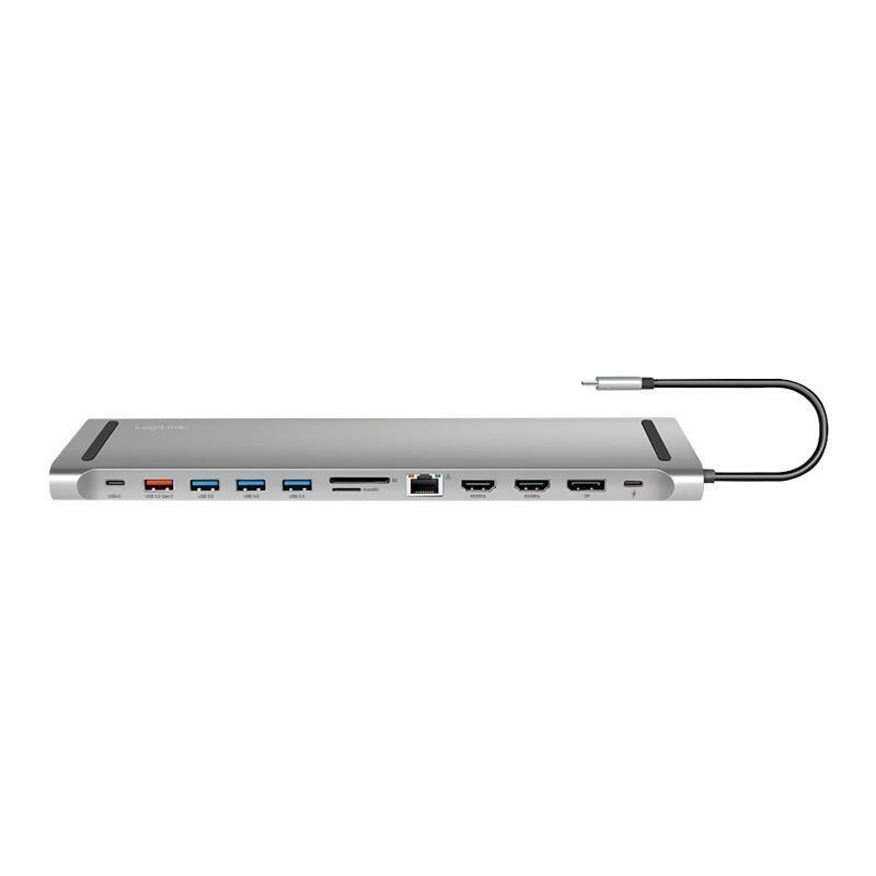 Docking Usb-C 1x Usb-C Pd, 3x 3.0 Usb-A, Usb-C 10gbps, 2x Hdmi-A  1x 3.5 Mm, 1x Displayport, 1x Rj45 Gigabit, 1x Sd/Microsd Card