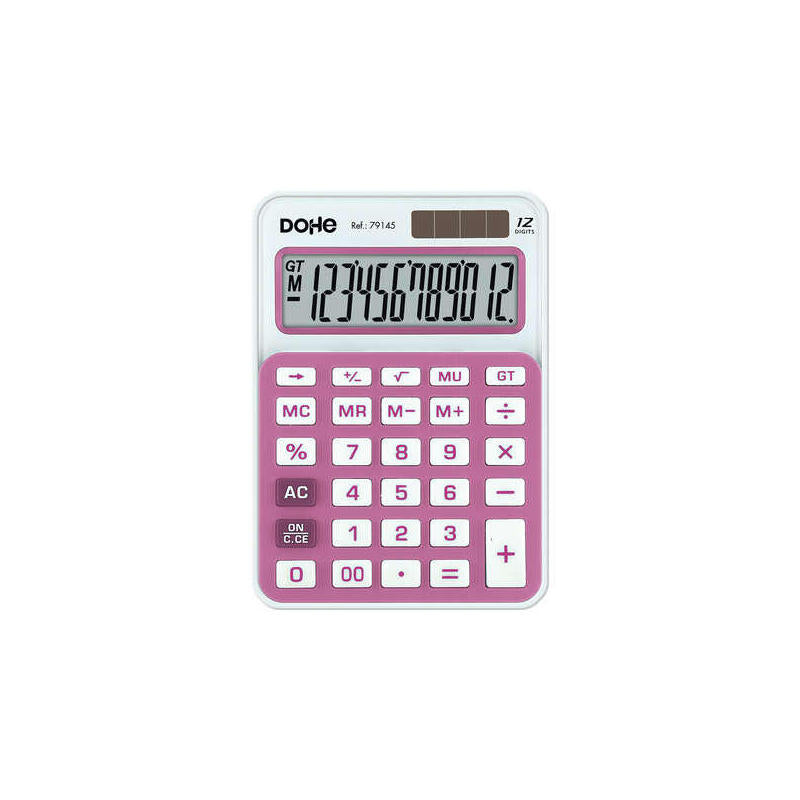 Dohe Calculadora Electronica De 12 Digitos - Funciones De Raiz Cuadrada Y Mark Up - 4 Teclas De Memoria - Alimentacion