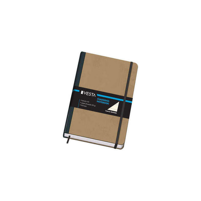 Dohe Cuaderno Cartone Con Puntas Redondeadas - 96 Hojas De Papel Ahuesado De 80gr - Tapa En Tres Piezas Con Lomera De