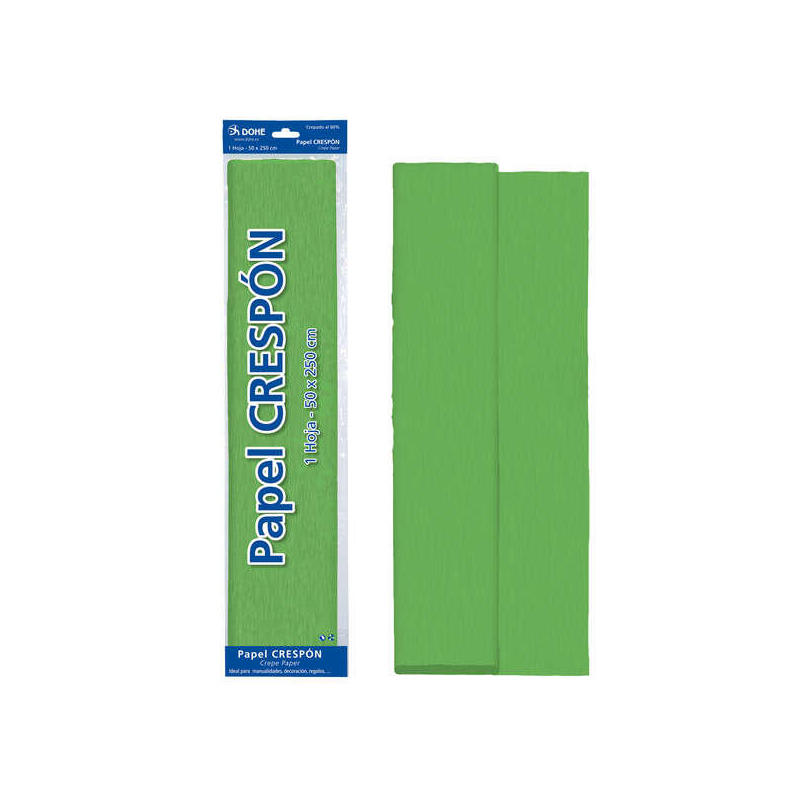 Dohe Papel Crespon De 30g - Crepado Al 60 % - Ideal Para Manualidades Y Decoracion - Hoja De 50x250cm