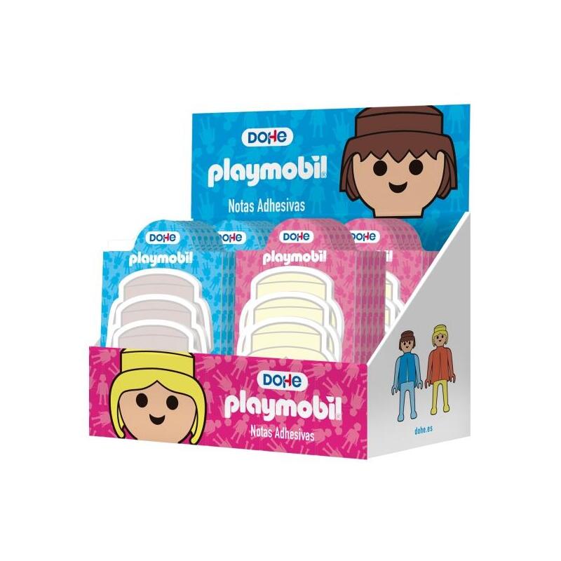 Dohe Playmobil Expositor Con 32 Blocs De 25 Notas Adhesivas - Multisuperficie - Colores Surtidos