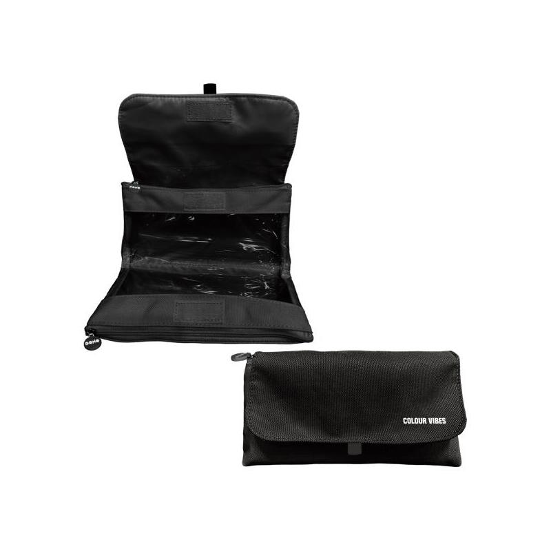 Dohe Vibes Portatodo Doble - Solapa Con Bolsillo Interior - Cremallera - Ventanas Transparentes - Poliester - 22x11x6cm