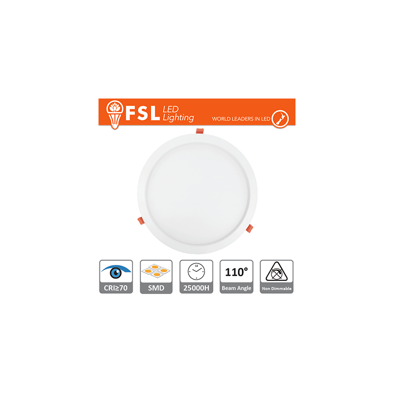 Downlight Led Ip20 24w 4000k 1950lm 110° Foro:285mm