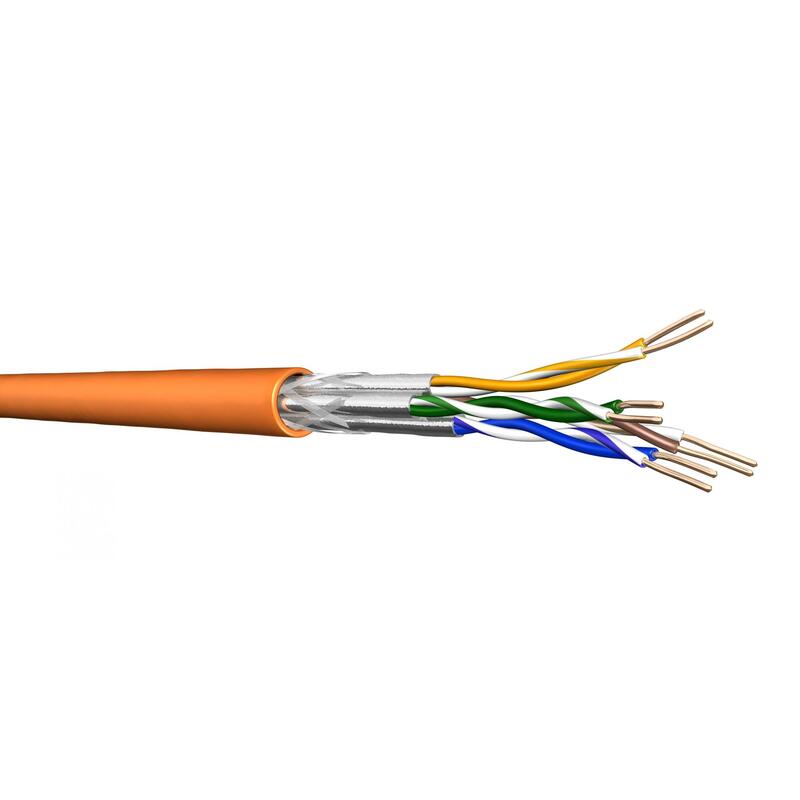 Draka Cable De Instalación Uc900 Hs23, Cat 7, S/Ftp, Pimf, Naranja, 50 M Ring