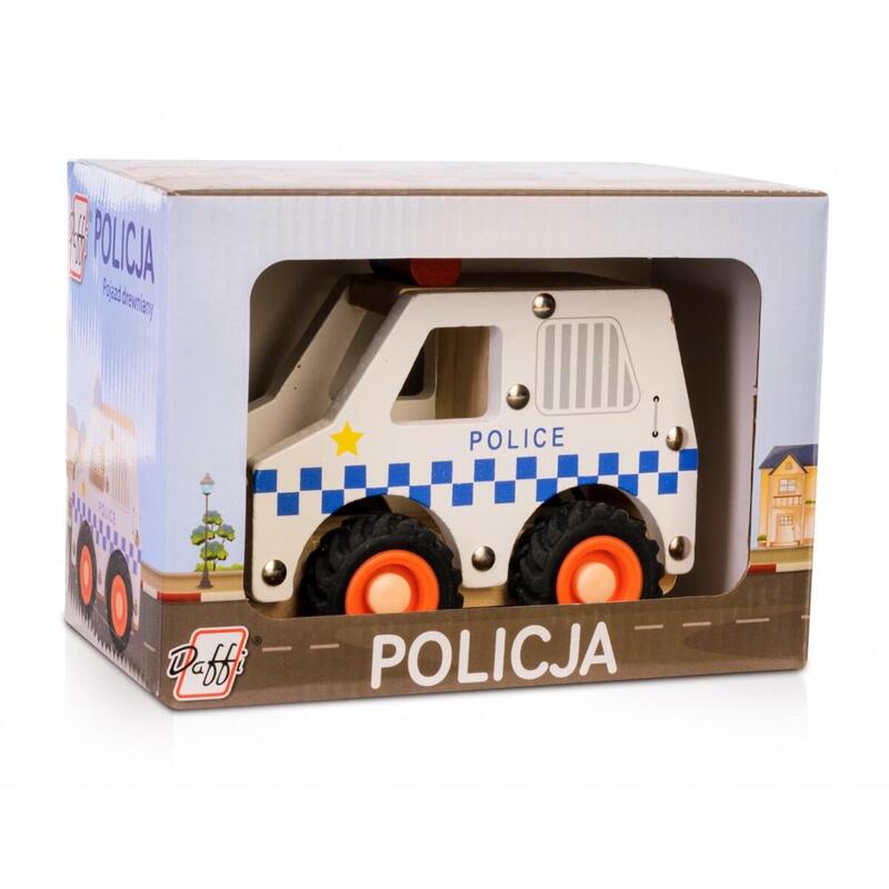 Drewniane Auto Z Oponami Policja