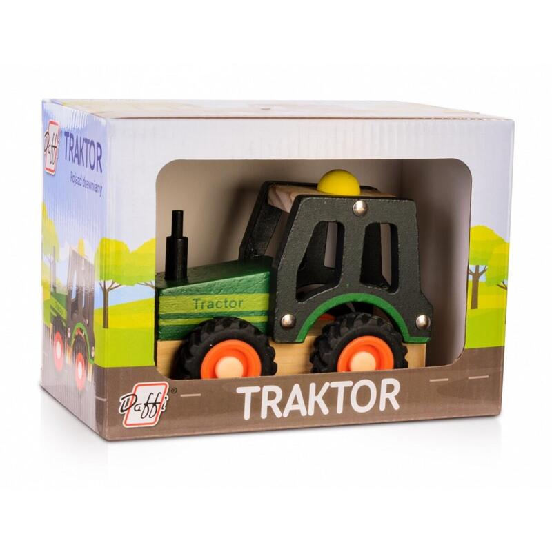 Drewniane Auto Z Oponami Traktor
