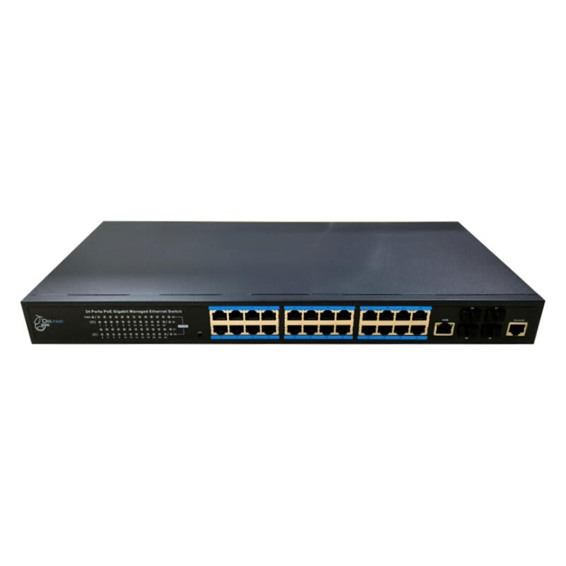 Drnet Csge28l3-24p-370w Switch Poe 24 Puertos Gigabit + 4 Sfp 10gbps 370w Gestionable Layer3