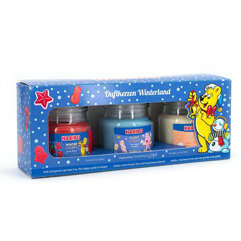Duftkerze Haribo Winterland 3er Set