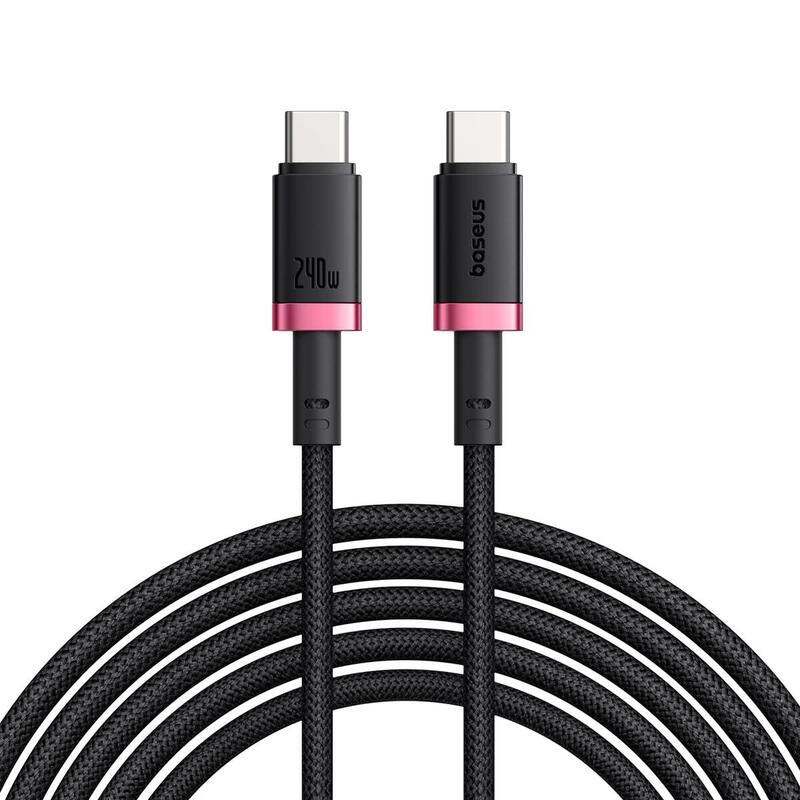 Dura Fast Charging Data Cable Usb-C To Usb-C 240w 1m Red Black